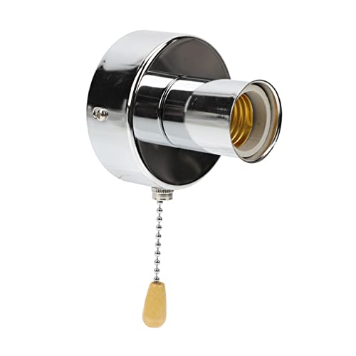SHINEOFI Wandleuchten Zugschalter mit Lampenfassung Deckenleuchten Zubehör Zugketten Design Chromkette für Einfache Installation Wand und Deckenleuchten Kompatibel SHINEOFI Wandleuchten Zugschalter mit Lampenfassung Deckenleuchten Zubehör Zugketten Design Chromkette für Einfache Installation Wand und Deckenleuchten Kompatibel von SHINEOFI