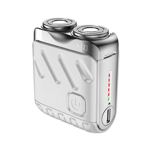 Männer Elektrisch Rasiermesser Doppelkopf Mini-Rasierer USB-USB-wiederaufladbare wasserdichte tragbare Reise für nasse/trockene Rasierung Leichtes Haarentfernerwerkzeugbart Weiß Männer Elektrisch Rasiermesser Doppelkopf Mini-Rasierer USB-USB-wiederaufladbare wasserdichte tragbare Reise für nasse/trockene Rasierung Leichtes Haarentfernerwerkzeugbart Weiß von SHINROAD