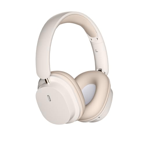 SHINROAD Bluetooth Kopfhörer Over Ear, Kopfhörer Kabellos Bluetooth Over-Ear, Wireless Faltbares Headset mit 3.5MM Cable, Noise Cancelling kopfhoerer mit Mikrofon, Headphones für Phones/PC (Weiß) von SHINROAD