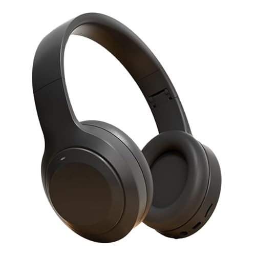 SHINROAD Bluetooth Kopfhörer Over-Ear, Kopfhörer Kabellos Bluetooth Over Ear, Wireless Faltbares Stereo Headset, Noise Cancelling kopfhoerer mit Mikrofon, Headphones für Phones/PC/Pads (Schwarz) von SHINROAD