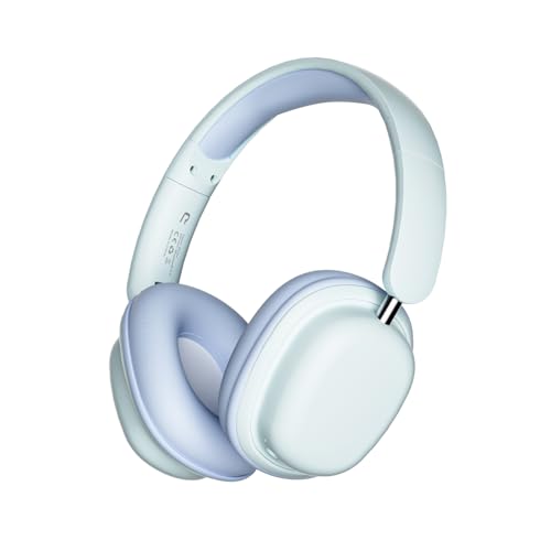 SHINROAD Bluetooth Kopfhörer Over-Ear, Kopfhörer Kabellos Bluetooth Over Ear, Wireless Faltbares Stereo Headset, Noise Cancelling kopfhoerer mit Mikrofon,3.5MM Cable, Headphones für Phones/PC (Blau) von SHINROAD
