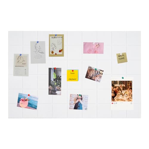 6 Stück Pinnwand Filz selbstklebend 9mm dicke Filz-Pinnwände 30x30cm Pinnwand Selbstklebend Bulletin Board für Büro Küche Schule Fotos Memos von SHIOUCY