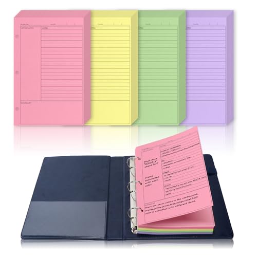 Cornell Notizbuch, liniert, lose Blätter, 14 x 21 cm, halber Brief, liniertes Papier, 3-fach gelocht, Füllpapier für Büro, Zuhause, Schule, Studium, Geschäft, 100 Blatt (2) von SHIQIKEJIPTY