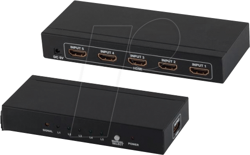 SHVP 05-02005 - HDMI Switch, 5x HDMI Buchse auf HDMI Buchse, 4K2K, 3D von SHIVERPEAKS