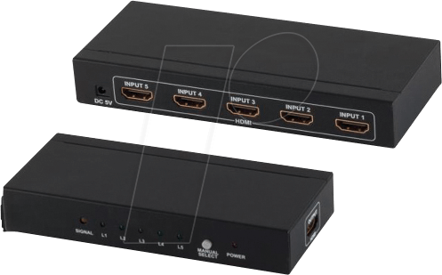 SHVP 05-02005 - HDMI Switch, 5x HDMI Buchse auf HDMI Buchse, 4K2K, 3D SHVP 05-02005 - HDMI Switch, 5x HDMI Buchse auf HDMI Buchse, 4K2K, 3D von SHIVERPEAKS