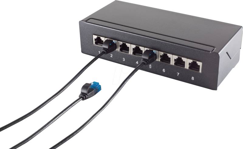 SHVP BS08-22025 - Patchkabel Cat.6 U/UTP slim, schwarz 1 m von SHIVERPEAKS