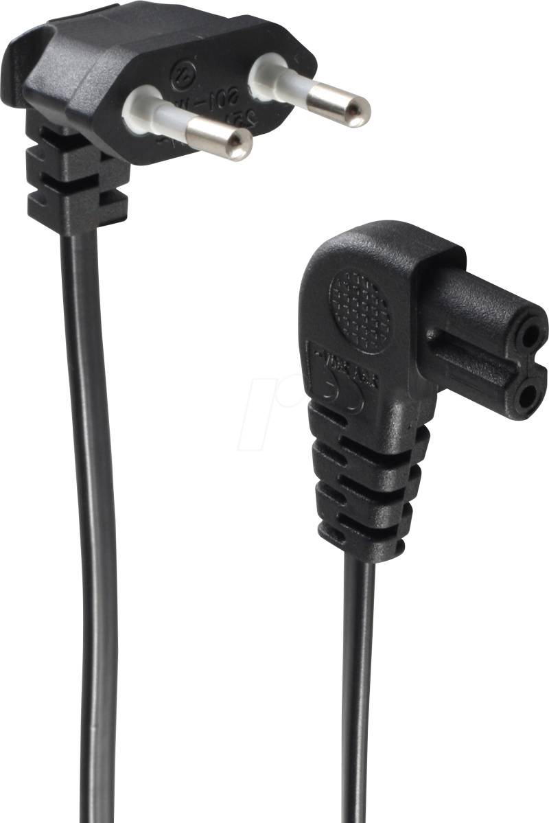 SHVP BS09-06001 - Netzkabel Eurostecker / Buchse gewinkelt, 1,5m von SHIVERPEAKS
