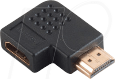 SHVP BS77412 - Adapter HDMI Stecker < HDMI Buchse 90° Winkel, vergoldet von SHIVERPEAKS
