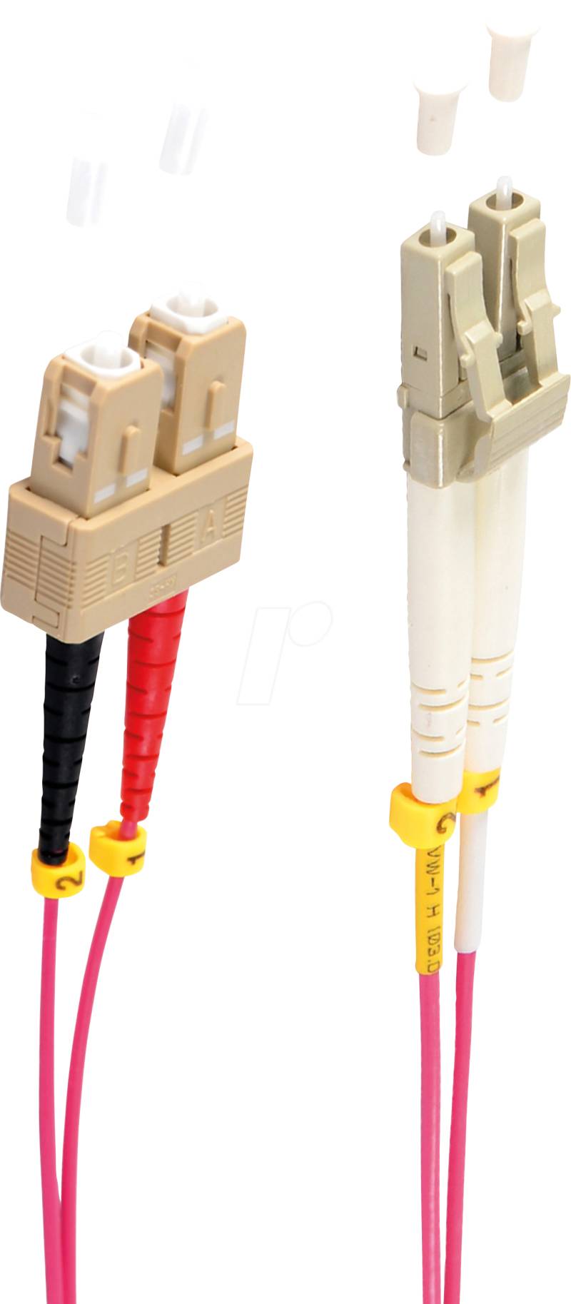 SHVP BS77936/4 - Duplex Patchkabel LC/SC 50/125µ, OM4 violett, 1 m von SHIVERPEAKS