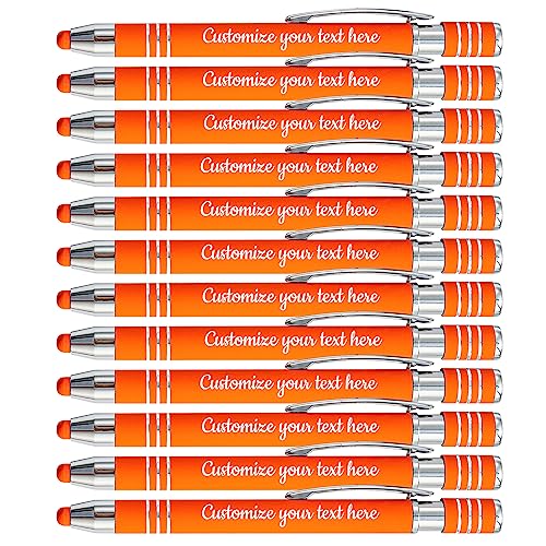 SHKINETARRY Individuelle Stifte, personalisierte Stifte mit Namenstext, individuell gravierter Stift mit Stylus für Hochzeiten, Business, Männer und Frauen, 12er-Pack, schwarze Tinte SHKINETARRY Individuelle Stifte, personalisierte Stifte mit Namenstext, individuell gravierter Stift mit Stylus für Hochzeiten, Business, Männer und Frauen, 12er-Pack, schwarze Tinte von SHKINETARRY