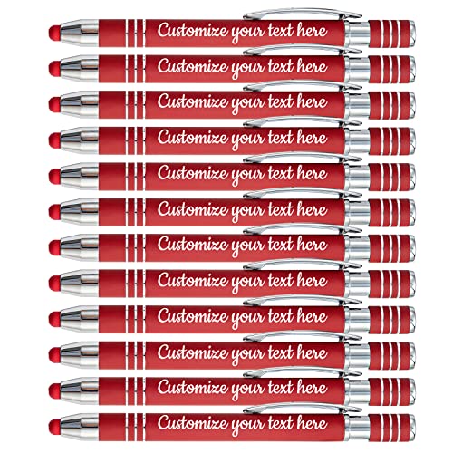 SHKINETARRY Individuelle Stifte, personalisierte Stifte mit Namenstext, individuell gravierter Stift mit Stylus für Hochzeiten, Business, Männer und Frauen, 12er-Pack, schwarze Tinte SHKINETARRY Individuelle Stifte, personalisierte Stifte mit Namenstext, individuell gravierter Stift mit Stylus für Hochzeiten, Business, Männer und Frauen, 12er-Pack, schwarze Tinte von SHKINETARRY