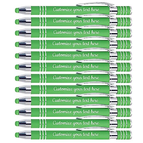 SHKINETARRY Individuelle Stifte, personalisierte Stifte mit Namenstext, individuell gravierter Stift mit Stylus für Hochzeiten, Business, Männer und Frauen, 12er-Pack, schwarze Tinte SHKINETARRY Individuelle Stifte, personalisierte Stifte mit Namenstext, individuell gravierter Stift mit Stylus für Hochzeiten, Business, Männer und Frauen, 12er-Pack, schwarze Tinte von SHKINETARRY