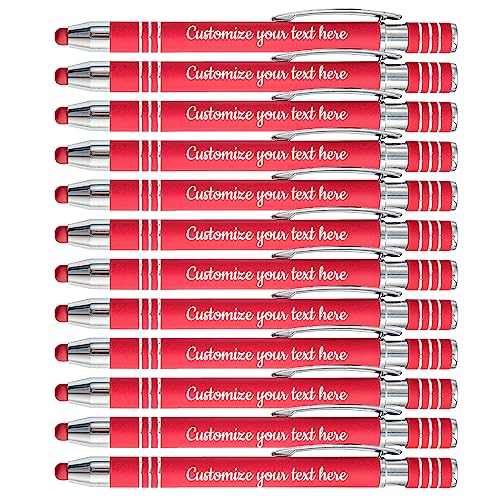 SHKINETARRY Individuelle Stifte, personalisierte Stifte mit Namenstext, individuell gravierter Stift mit Stylus für Hochzeiten, Business, Männer und Frauen, 12er-Pack, schwarze Tinte SHKINETARRY Individuelle Stifte, personalisierte Stifte mit Namenstext, individuell gravierter Stift mit Stylus für Hochzeiten, Business, Männer und Frauen, 12er-Pack, schwarze Tinte von SHKINETARRY