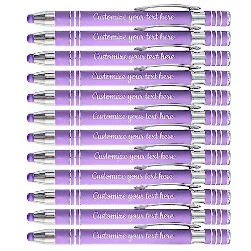 SHKINETARRY Individuelle Stifte, personalisierte Stifte mit Namenstext, individuell gravierter Stift mit Stylus für Hochzeiten, Business, Männer und Frauen, 12er-Pack, schwarze Tinte SHKINETARRY Individuelle Stifte, personalisierte Stifte mit Namenstext, individuell gravierter Stift mit Stylus für Hochzeiten, Business, Männer und Frauen, 12er-Pack, schwarze Tinte von SHKINETARRY