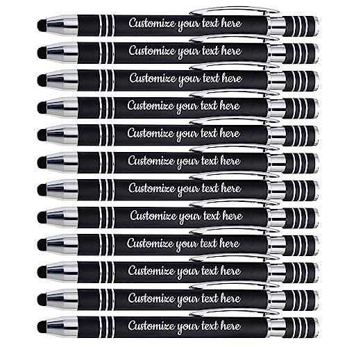 SHKINETARRY Individuelle Stifte, personalisierte Stifte mit Namenstext, individuell gravierter Stift mit Stylus für Hochzeiten, Business, Männer und Frauen, 96er-Pack, schwarze Tinte SHKINETARRY Individuelle Stifte, personalisierte Stifte mit Namenstext, individuell gravierter Stift mit Stylus für Hochzeiten, Business, Männer und Frauen, 96er-Pack, schwarze Tinte von SHKINETARRY