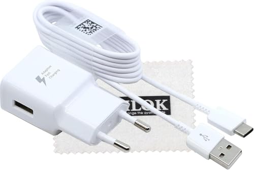 Original Ladegerät für EP-TA200 für Samsung Galaxy Xcover 5 / Galaxy Xcover 6 Pro Schnellladung 15 W 2 A Ladekabel Typ C mit Reinigungstuch Shlok von SHLOK