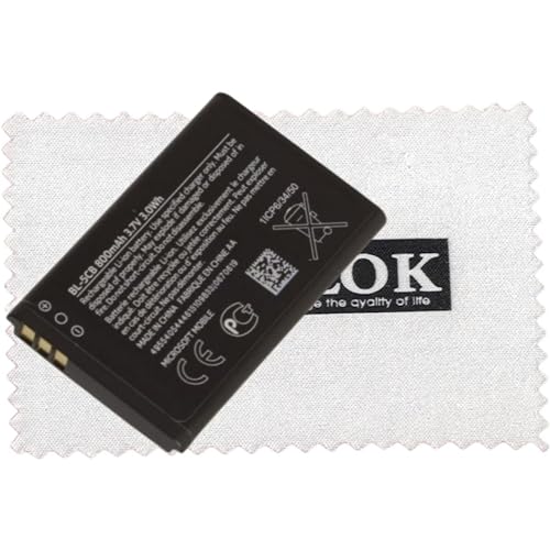 Original Nokia Akku BL-5CB Li-ION für Nokia C1-01/C1-02/X2-05/Nokia 1616/1800/100/101/105/106/109 mit Shlok Reinigungstuch Original Nokia Akku BL-5CB Li-ION für Nokia C1-01/C1-02/X2-05/Nokia 1616/1800/100/101/105/106/109 mit Shlok Reinigungstuch von SHLOK