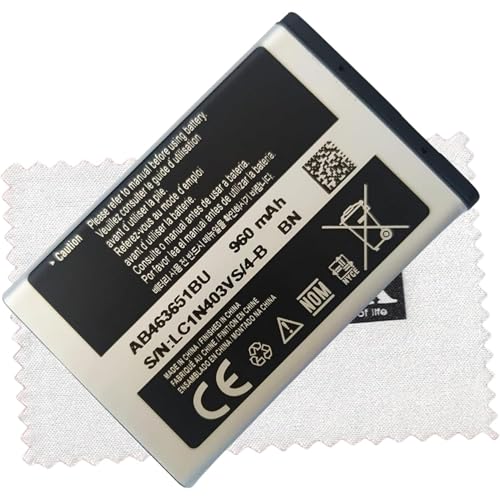 SHLOK Original Samsung Akku AB463651BU für Samsung B3410 W559 S5620I S5630C S5560 C3370 C3200 C3518 C3060 J808 F339 F400 S5296 C33222 L708 E S5610 mit Reinigungstuch SHLOK Original Samsung Akku AB463651BU für Samsung B3410 W559 S5620I S5630C S5560 C3370 C3200 C3518 C3060 J808 F339 F400 S5296 C33222 L708 E S5610 mit Reinigungstuch von SHLOK