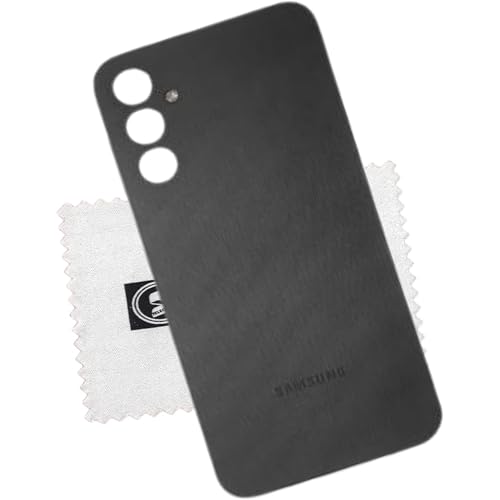 SHLOK Original Samsung Akkudeckel für Samsung Galaxy A14 4g (A145) schwarz mit Reinigungstuch für Display von SHLOK