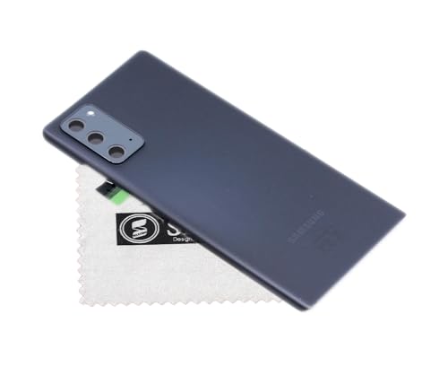 SHLOK Original Samsung Akkudeckel für Samsung Galaxy Note 20 5G (N981B), Grau, mit Display-Reinigungstuch von SHLOK