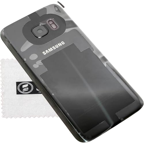 SHLOK Original Samsung Akkudeckel für Samsung Galaxy S7 (G930F) Schwarz mit Reinigungstuch von SHLOK