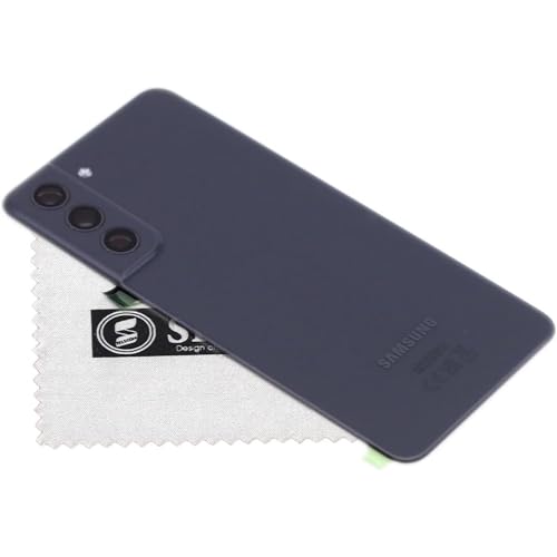 SHLOK Samsung Original-Akkudeckel für Samsung Galaxy S21 FE (G990B), Grau, Backcover, Rückseitendeckel, Reinigungstuch, GH82-26156A von SHLOK