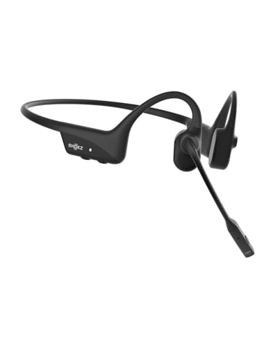 SHOKZ OpenComm 2 Kabellos Knochenschall Kopfhörer, Bluetooth Headset mit Mikrofon, Headphone für Büro, Meeting, Truck-Fahrer von SHOKZ