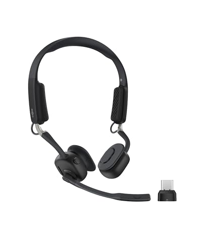 SHOKZ OpenMeet UC Knochenleitungs-Headset mit USB-C-Adapter, Open-Ear-Bluetooth-Kopfhörer mit Geräuschunterdrückung, Wireless-Ohrhörer für Arbeit, Anrufe, Meetings, Bluetooth 5.4, 15 Std. Akku SHOKZ OpenMeet UC Knochenleitungs-Headset mit USB-C-Adapter, Open-Ear-Bluetooth-Kopfhörer mit Geräuschunterdrückung, Wireless-Ohrhörer für Arbeit, Anrufe, Meetings, Bluetooth 5.4, 15 Std. Akku von SHOKZ