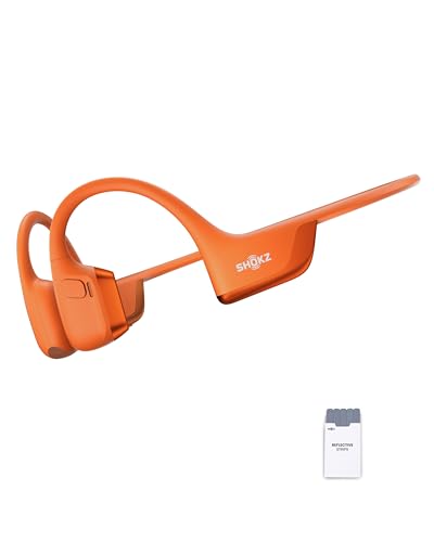 SHOKZ OpenRun Pro 2 Knochenschall Sportkopfhörer, Open-Ear-Ohrhörer mit Bluetooth 5.3, Mikrofon mit Geräuschunterdrückung, IP55 wasserdicht, 12 Std. Wiedergabe, USB-C Schnellladung, Orange von SHOKZ