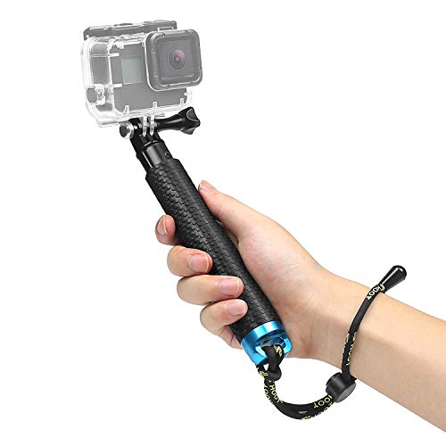 SHOOT 19" Skalierbare Alulegierung Hand-Selfie-Stange Monopod für GoPro Hero 12/11/10/9/8/7/6/5 AKASO Acrosstour APEMAN Sport-Kamera von SHOOT