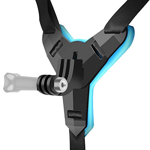 SHOOT Motorrad Helm Strap Mount für GoPro Halterung Helm,Action Kamera Helm Mount Gebogen für GoPro Hero 11/10/9/8/7/2018/6/5/4/3, Session,SJCAM, campark,Xiaomi Yi, SJCAM und Anderen Action-Kameras von SHOOT