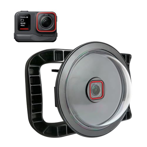 SHOOT Unterwasser Dome Port für Insta360 Ace Pro Kamera, Anti-Kratz-Acryl-Material, gut durchdachtes Verschluss-System, wasserdicht bis zu 30M/98.4FT von SHOOT