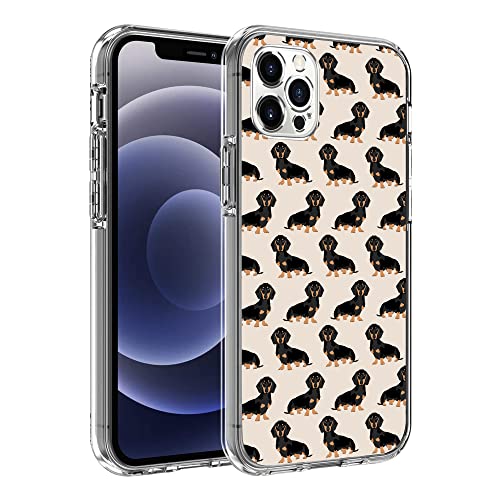 Hülle Klar für iPhone 11, Lustiger Dackel Weiner Hund Haustier Hunde Design Hülle, Mode für Frauen Mädchen, Stoßfest Schutzhülle Cover Case von SHOUBILNOG