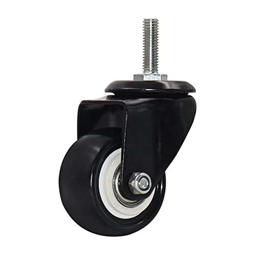 2 Zoll 50 mm schwere, 180 kg schwere, schwarze Lenkrollen, Trolley-Möbelrolle, 4 Stück Rollen(C2) von SHOUKAII