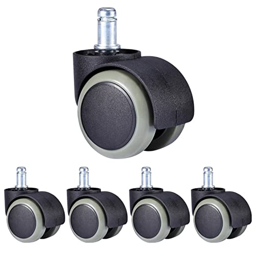Universal Mute Chair Wheel Caster 2 Zoll 50 kg Lenkrolle Möbel Ersetzen Sie Räder Roller Screw/Click-in/Embed 5Pcs Casters(Click-in) von SHOUKAII