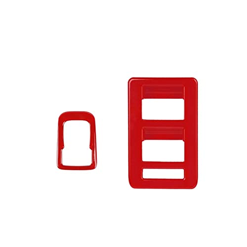Auto Innenstyling Auto-Zentralsteuerungs-Fensterglas-Hebeknopf-Schalter & Spiegelverstellungs-Abdeckungs-Ordnung Für Bronco 2021 2022,Rot Auto Innenstyling Auto-Zentralsteuerungs-Fensterglas-Hebeknopf-Schalter & Spiegelverstellungs-Abdeckungs-Ordnung Für Bronco 2021 2022,Rot von SHOUXI