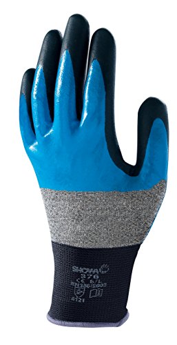 SHOWA 376R, Nitrilschaum, Nitril – Beschichtung, Mehrzweck, Dunkelgrau / Grau / Blau / Schwarz, 8/L SHOWA 376R, Nitrilschaum, Nitril – Beschichtung, Mehrzweck, Dunkelgrau / Grau / Blau / Schwarz, 8/L von SHOWA