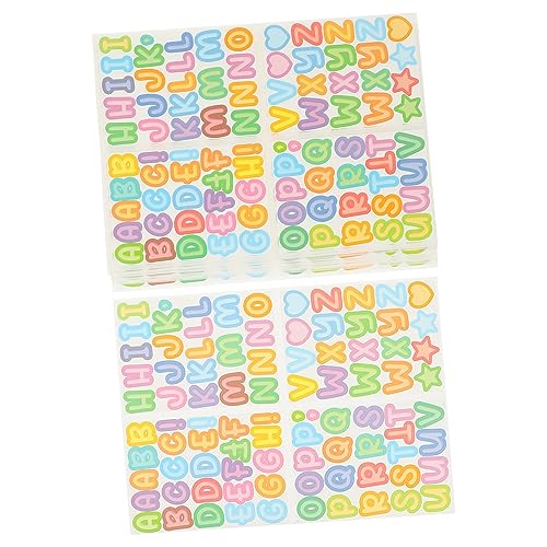 SHOWERORO Buchstabenaufkleber zum Basteln 10 Bögen mit selbstklebenden Alphabet-Aufklebern aus Vinylmaterial für Sammelalben Karten und Dekoration von SHOWERORO