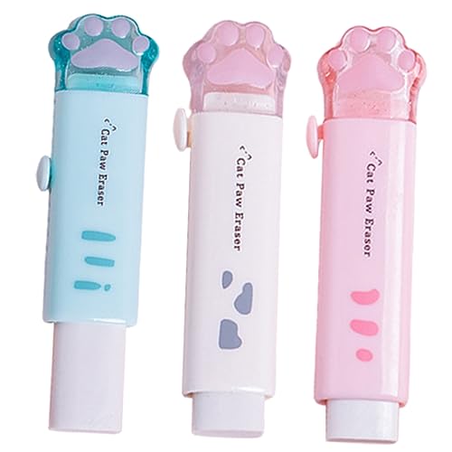 SHOWERORO 3Stücke Einziehbarer Katzenpfoten Radiergummi Kawaii Schreibzubehör mit Niedlichem Cartoon Design Sicher für Geschenkidee für Kreative und Schulbedarf SHOWERORO 3Stücke Einziehbarer Katzenpfoten Radiergummi Kawaii Schreibzubehör mit Niedlichem Cartoon Design Sicher für Geschenkidee für Kreative und Schulbedarf von SHOWERORO