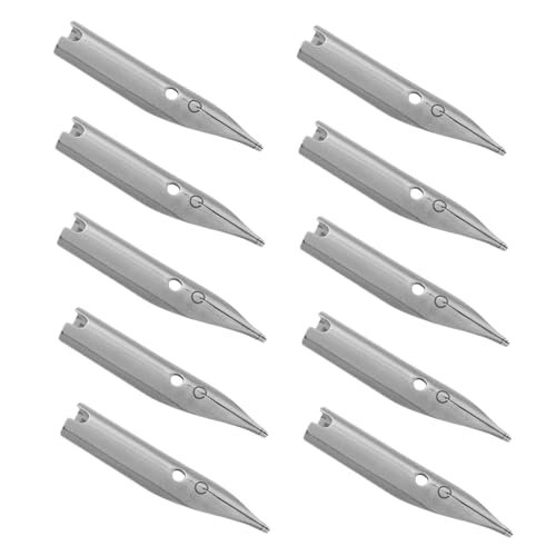 SHOWERORO 40 Stück Dip-Stift Stiftspitzen zum Schreiben Füllfederhalterspitze Füllfederhalter zum Schreiben Ersatzfedern für Füllfederhalter Ersatzstiftspitzen Metall Silver von SHOWERORO