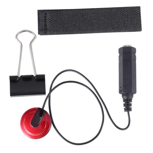 SHOWERORO Gitarren Piezo Tonabnehmer Mikrofon für Ukulele Selbstklebender Pickup mit Buchse für Akustische Instrumente Befestigungsclip Einfachen Anbringung von SHOWERORO