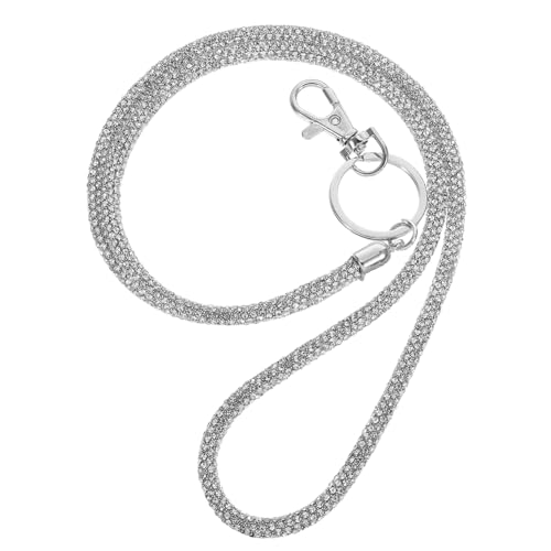 SHOWERORO Schlüsselband für Ausweise Dekoratives Handyband mit Abnehmbarem Minenverschluss und Stark für Schlüssel und Handys Silberfarbe Perfektes für Freunde von SHOWERORO