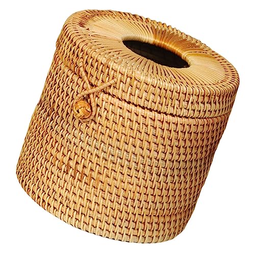 SHOWERORO Vine Woven Tissue Box Tischplatte Lagerung Rattan Woven Serviette Box Dekorative Haushalt Tissue Box SHOWERORO Vine Woven Tissue Box Tischplatte Lagerung Rattan Woven Serviette Box Dekorative Haushalt Tissue Box von SHOWERORO