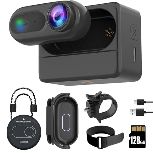 SHPTDJTIC Mini-Körperkamera, tragbare Körperkamera mit 180° drehbarem Clip und magnetischem Umhängeband, 2500 mAh Ladehülle, IPX7 wasserdichte POV-Cam, Daumen-Action-Kamera für Haustiere, Sport SHPTDJTIC Mini-Körperkamera, tragbare Körperkamera mit 180° drehbarem Clip und magnetischem Umhängeband, 2500 mAh Ladehülle, IPX7 wasserdichte POV-Cam, Daumen-Action-Kamera für Haustiere, Sport von SHPTDJTIC