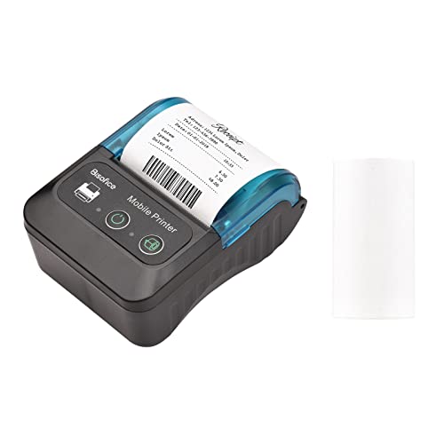 SHUAIGUO Tragbarer 58-mm-Beleg-Thermodrucker 2 Zoll Mini Mobile Pocket Printers mit 1 Thermopapierrolle USB & Wireless BT-Verbindung Kompatibel mit Windows/Android/iOS für Office Market SHUAIGUO Tragbarer 58-mm-Beleg-Thermodrucker 2 Zoll Mini Mobile Pocket Printers mit 1 Thermopapierrolle USB & Wireless BT-Verbindung Kompatibel mit Windows/Android/iOS für Office Market von SHUAIGUO