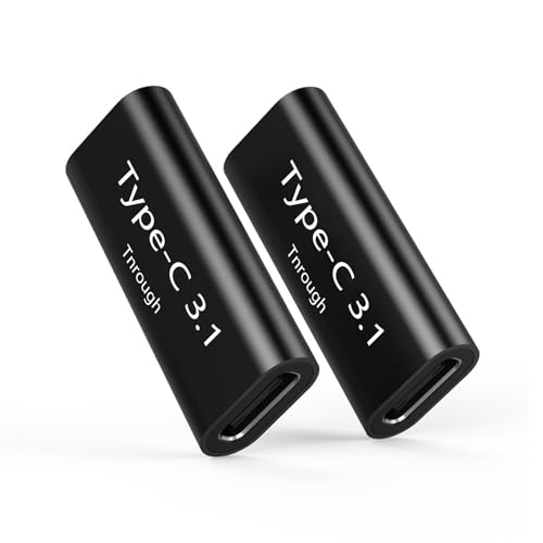 SHUBEIEUMI USB C Kupplung USB C Verbinder USB C Coupler, 2 Stücke USB C 3.1 OTG Buchse auf Buchse Adapter, 10Gbps Aufladen und Synchronisation, für MacBook,Laptop,Telefon von SHUBEIEUMI