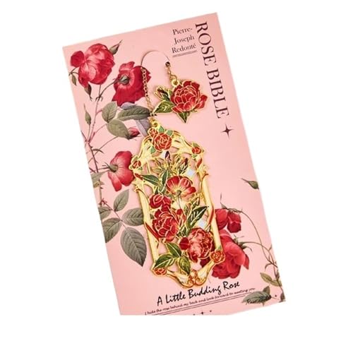 Metall-Lesezeichen, Lesezeichen, Lesezeichen, Schreibwaren (rote Rose) von SHUIXIAYUE