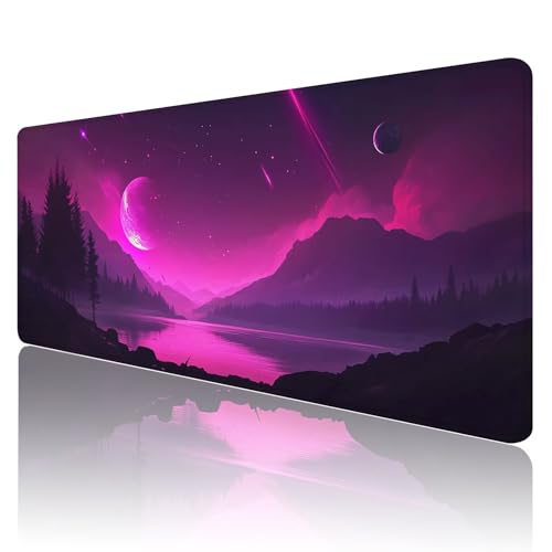 Gaming Mauspad XXL 700x300mm Mauspad Gelb Mousepad grau Premium Mouse Pad Großer Erweiterter Schreibtischunterlage, rutschfeste Gummibasis Desk Mat Verbessert PräZision und Geschwindigkeit R1029 von SHUIYAZI