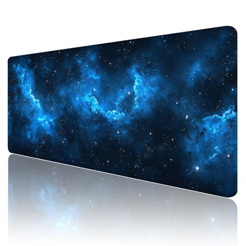 Gaming Mauspad XXL 900x600mm Mauspad Blau Mousepad Sternenhimmel Mouse Pad Großer Erweiterter Schreibtischunterlage, rutschfeste Gummibasis Desk Mat Verbessert PräZision und Geschwindigkeit R846 von SHUIYAZI