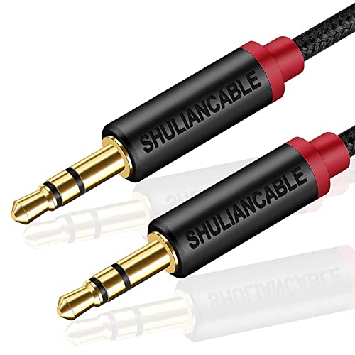 SHULIANCABLE 3.5mm Aux Kabel, 3.5mm Audio Kabel Nylon Klinkenkabel Kompatibel mit iPhone, Auto, Kopfhörern, Tablets, Priva III usw (2M) von SHULIANCABLE